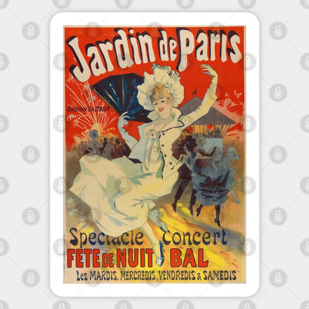 Concert poster for an event in the Garden of Paris Sticker by UndiscoveredWonders